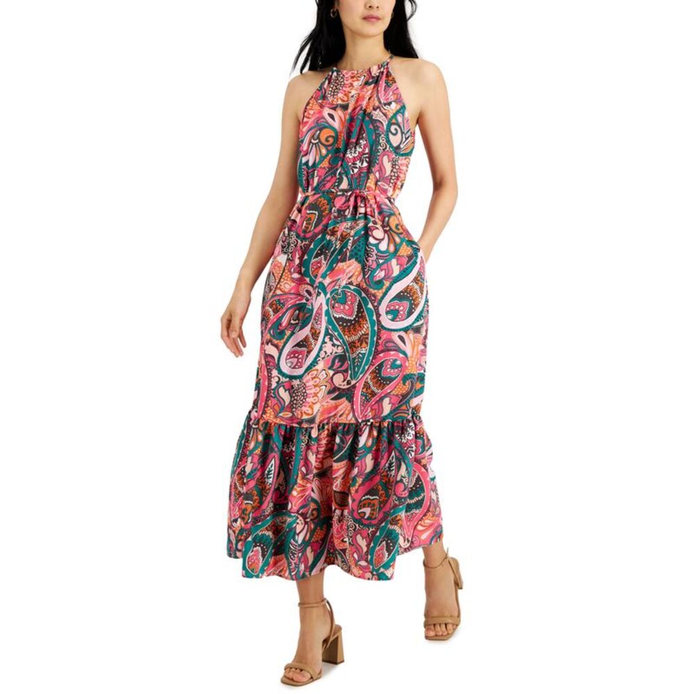 INC International Concepts Womens Printed Tired Maxi Dress